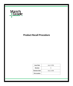 Product Recall FrontP 300 PX Wide